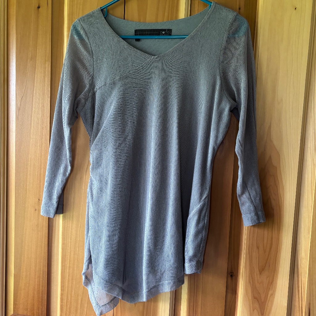 Porto San Francisco 3/4 Length Sleeve Top Size 2 In Gray